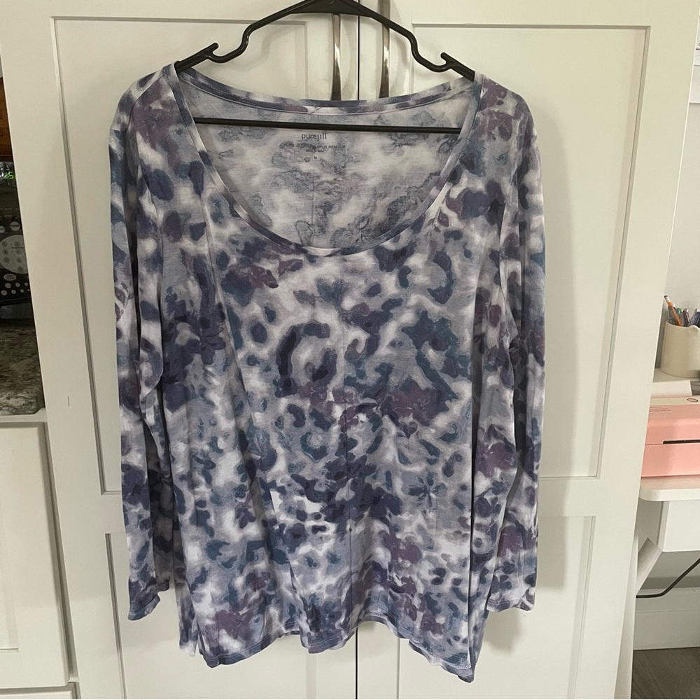 Pure Jill Print Split Hem Top